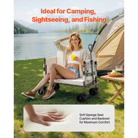 Chariot pliable convertible en banc, capacité de charge 550 lb, capacité 220 litres pour le camping