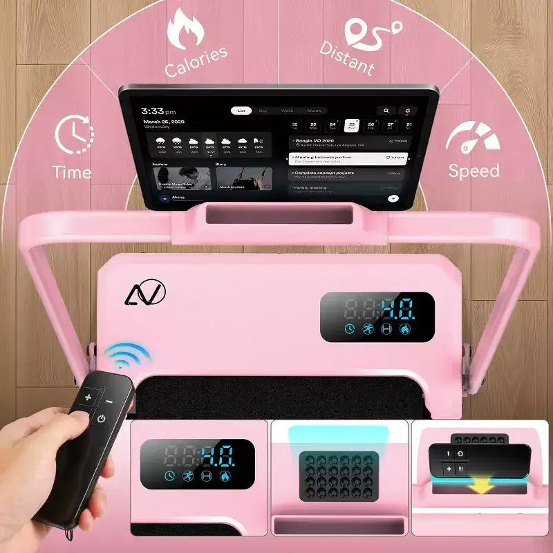 Tapis de course KRISRATE 6 en 1 de 3,5 CV avec plateforme vibrante et inclinaison de 12 %/15 %, tapis de course pliable sous le bureau pour la maison, le bureau