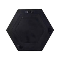 Miroir mural hexagonal moderne en métal pour la décoration de la chambre et du salon - Miroirs décoratifs pour mur, couloir, entrée ou salle de bain - 20, Argent et Métallisé
