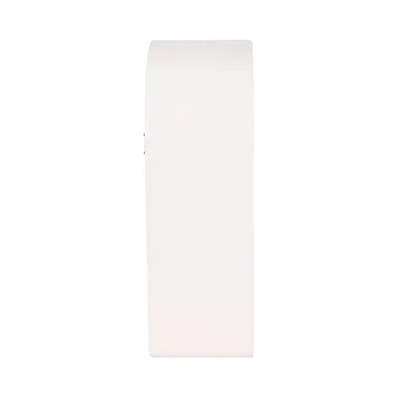 Organisateur de rangement mural arqué avec étagères suspendues multi-niveaux - Design en bois glamour à silhouette incurvée pour petits espaces - 24 po, blanc