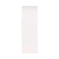 Organisateur de rangement mural arqué avec étagères suspendues multi-niveaux - Design en bois glamour à silhouette incurvée pour petits espaces - 24 po, blanc