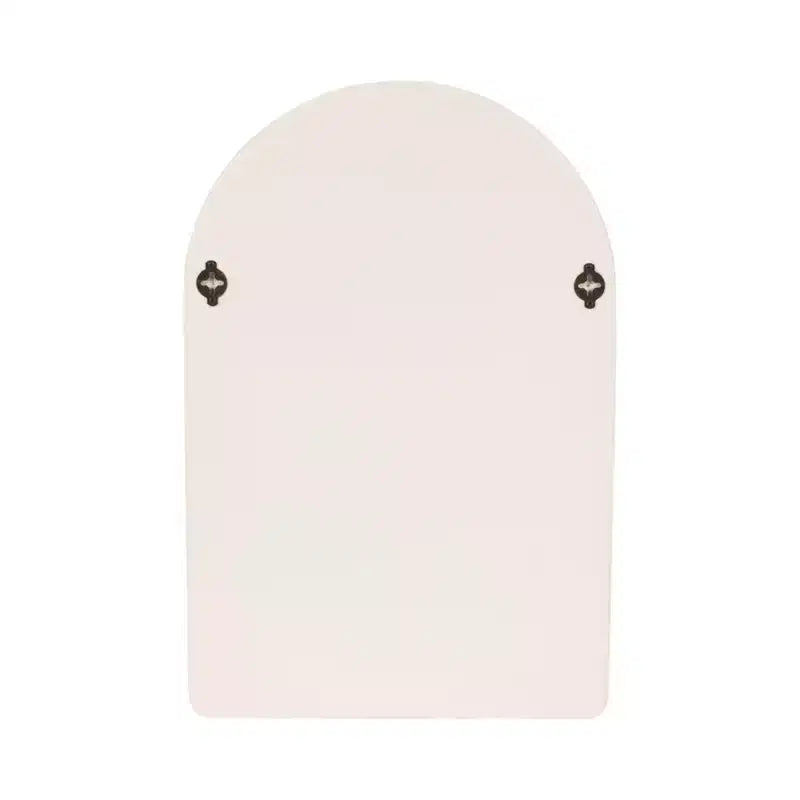 Organisateur de rangement mural arqué avec étagères suspendues multi-niveaux - Design en bois glamour à silhouette incurvée pour petits espaces - 24 po, blanc