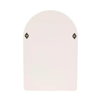 Organisateur de rangement mural arqué avec étagères suspendues multi-niveaux - Design en bois glamour à silhouette incurvée pour petits espaces - 24 po, blanc