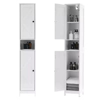 Ensemble de meubles de salle de bain modernes, 2 portes coulissantes, 1 tiroir, étagères réglables, pour salle de bain, cuisine, entrée, salon