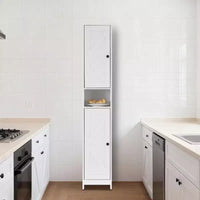 Ensemble de meubles de salle de bain modernes, 2 portes coulissantes, 1 tiroir, étagères réglables, pour salle de bain, cuisine, entrée, salon