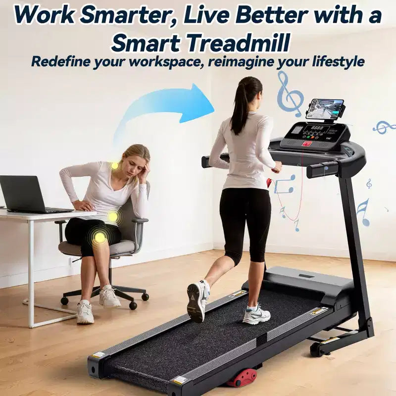 Tapis de course en promotion avec inclinaison, Tapis de course portables pour la maison, Tapis de marche incliné avec poignée, Tapis de marche pliable