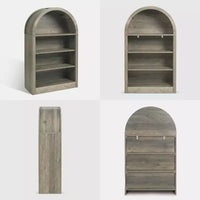NEWLAYOUT Étagère haute à 4 niveaux, bibliothèque au sol ouverte en bois de 121 cm