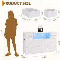 Commode en tissu à 10 tiroirs, étagères ouvertes, meuble de rangement moderne, pour chambre, salon, couloir