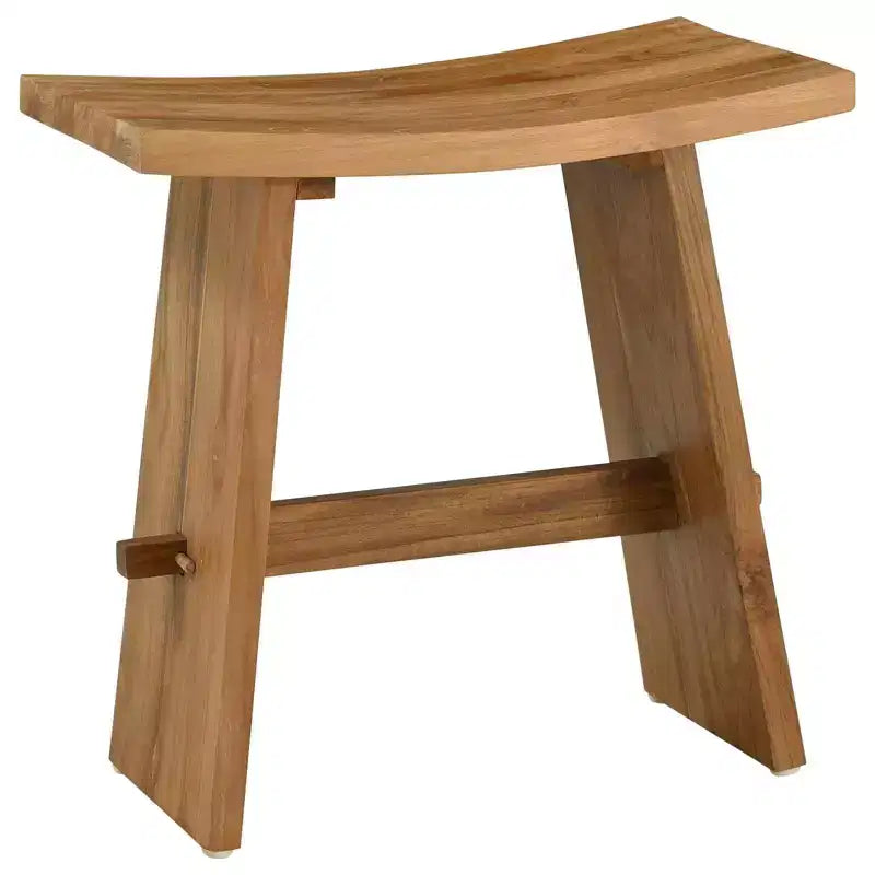 vidaXL tabouret de salle de bain brun 19.69 x 11.61 x 19.88 po en bois de teck massif