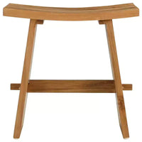 vidaXL tabouret de salle de bain brun 19.69 x 11.61 x 19.88 po en bois de teck massif