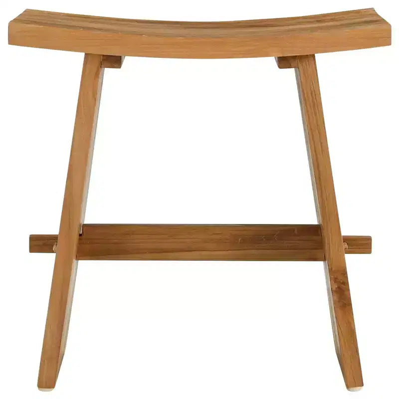 vidaXL tabouret de salle de bain brun 19.69 x 11.61 x 19.88 po en bois de teck massif