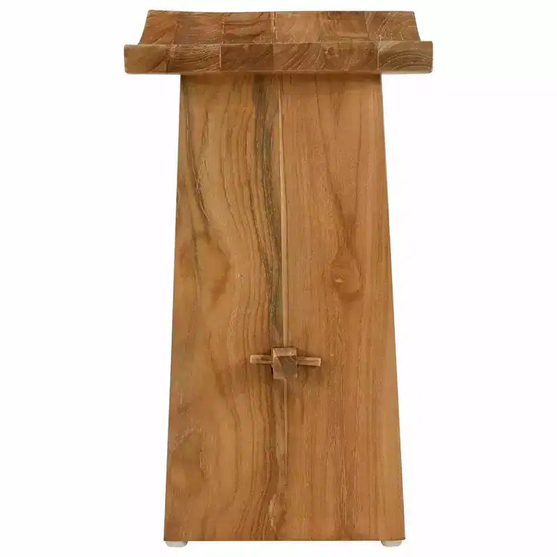 vidaXL tabouret de salle de bain brun 19.69 x 11.61 x 19.88 po en bois de teck massif