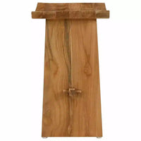 vidaXL tabouret de salle de bain brun 19.69 x 11.61 x 19.88 po en bois de teck massif