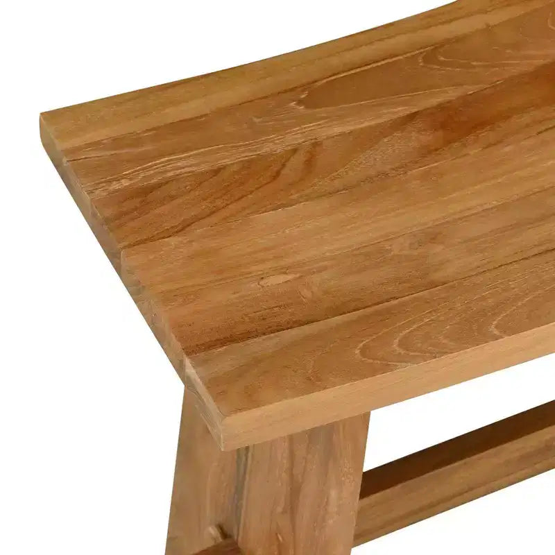 vidaXL tabouret de salle de bain brun 19.69 x 11.61 x 19.88 po en bois de teck massif