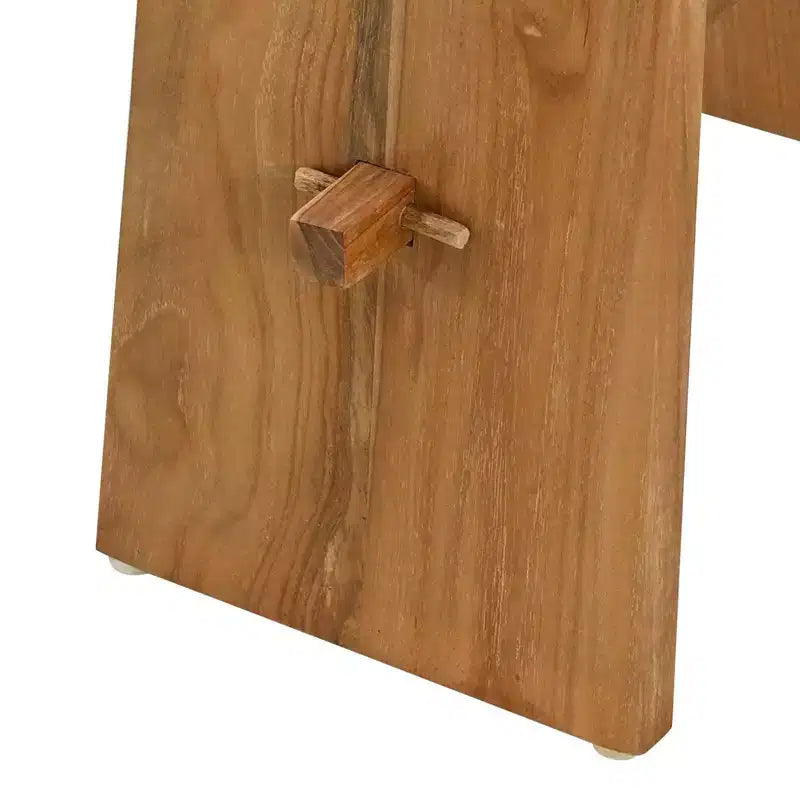 vidaXL tabouret de salle de bain brun 19.69 x 11.61 x 19.88 po en bois de teck massif