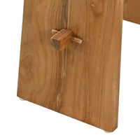 vidaXL tabouret de salle de bain brun 19.69 x 11.61 x 19.88 po en bois de teck massif