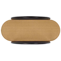 Wilson étagère de rangement en bois et rotin PE - noir/brun - SEI