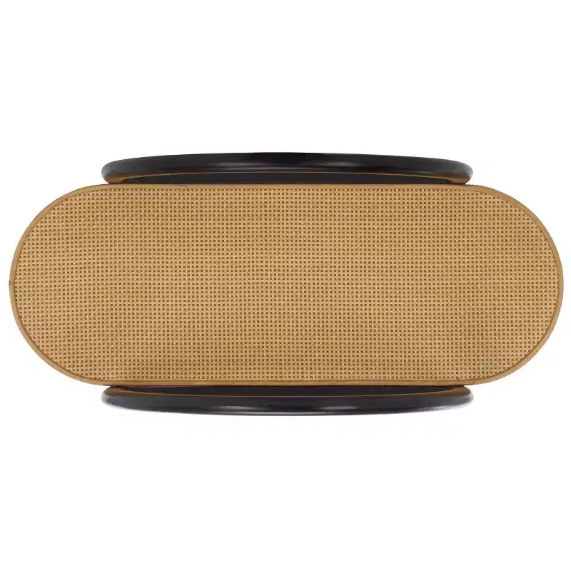 Wilson étagère de rangement en bois et rotin PE - noir/brun - SEI