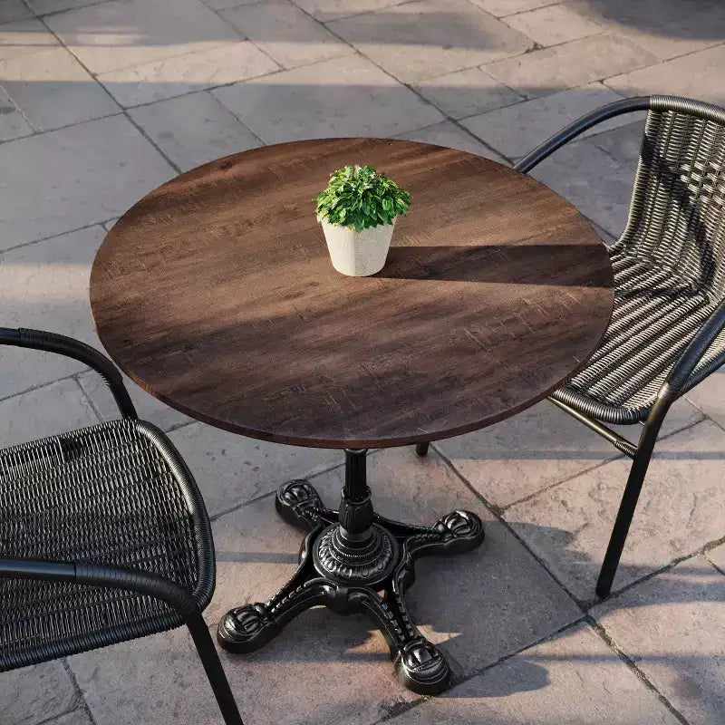 Plateau de table enveloppé HPL TopGuard Flash Furniture Acadia, bord sans joint, résistant aux rayures et aux taches, qualité commerciale