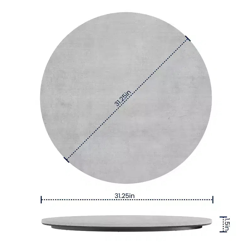 Plateau de table enveloppé HPL TopGuard Flash Furniture Acadia, bord sans joint, résistant aux rayures et aux taches, qualité commerciale
