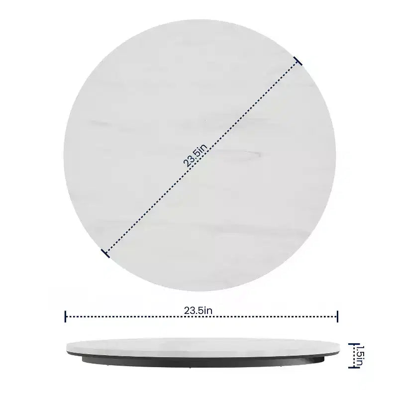 Plateau de table enveloppé HPL TopGuard Flash Furniture Acadia, bord sans joint, résistant aux rayures et aux taches, qualité commerciale