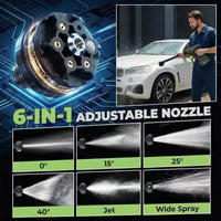 Garvee Nettoyeur haute pression sans fil 20V, 320 PSI, nettoyeur portable avec batterie, buse 6-en-1 canon à mousse pour voiture, patio et maison