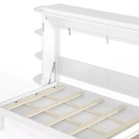 Lit escamotable moderne Rina de GDFStudio avec étagère, armoires latérales et tiroirs