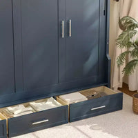 Lit escamotable moderne Rina de GDFStudio avec étagère, armoires latérales et tiroirs