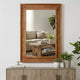 GDFStudio Brielle Farmhouse Rattan Solid Wood Decorative Wall Mirror