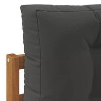 vidaXL Salon de jardin avec coussins 2 places naturel et anthracite