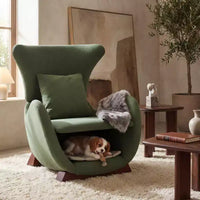 Christopher Knight Home Hudson Fauteuil d'appoint moderne rembourré en tissu avec niche pour animal de compagnie et espace de rangement