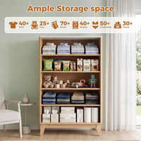 Commode cannelée moderne 5 tiroirs pour chambre, tour de rangement verticale à poignées dorées, commode étroite pour petit espace