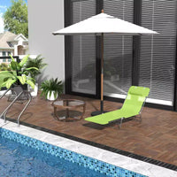 Chaise longue pliante avec dossier et appuie-tête réglables pour piscine et plage