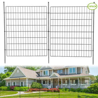 Clôture de Jardin Décorative sans Porte, 10 Panneaux Clôture Décorative pour Extérieur, Cour, Patio, Barrière Animaux en Fil Métallique Antirouille, 73,7 x 76,2 cm