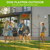 Clôture de Jardin Décorative sans Porte, 10 Panneaux Clôture Décorative pour Extérieur, Cour, Patio, Barrière Animaux en Fil Métallique Antirouille, 73,7 x 76,2 cm
