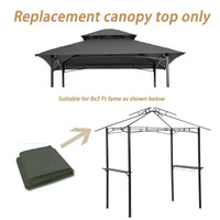 Clihome Toile de rechange pour tonnelle de barbecue à double couche 8x5 pieds