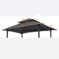 Clihome Toile de rechange pour tonnelle de barbecue à double couche 8x5 pieds