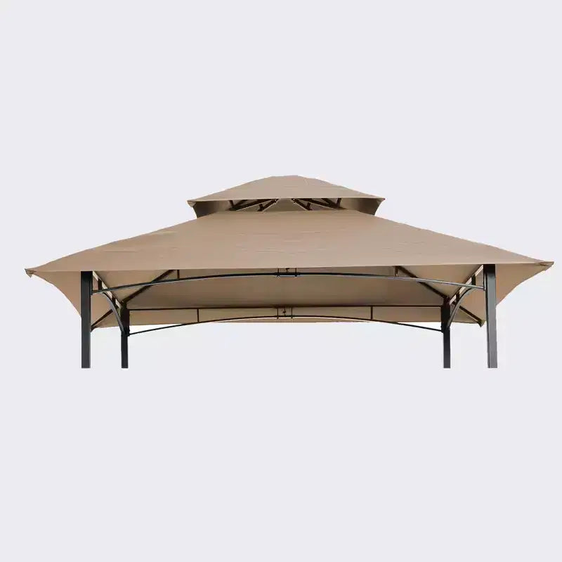 Clihome 8x5 FT Double Layer BBQ Gazebo Replacement Canopy Top