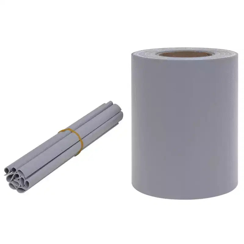 vidaXL Brise-vue de jardin 2 pcs Gris foncé 1377,9 x 7,5 PVC - Gris clair mat 1377,9 x 7,5 1