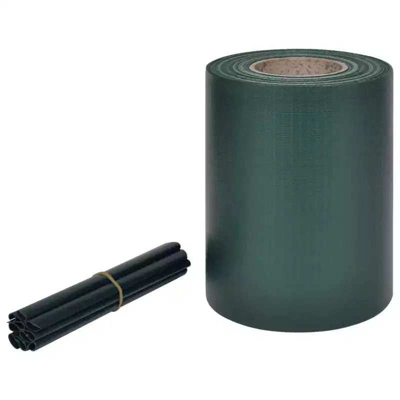 vidaXL Brise-vue de jardin 2 pcs Gris foncé 1377.9 x 7.5 PVC - Vert 2755.9 x 7.5 1
