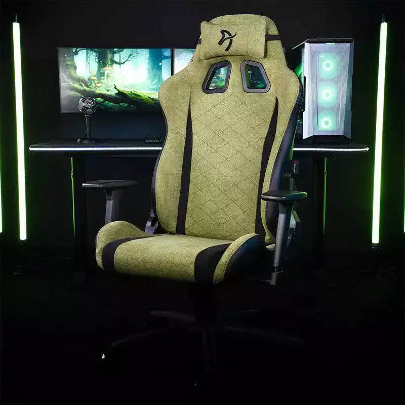Chaise de bureau et de jeu Arozzi Avanti en tissu doux avec oreillers de soutien doux pour le cou et les lombaires