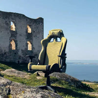 Chaise de bureau et de jeu Arozzi Avanti en tissu doux avec oreillers de soutien doux pour le cou et les lombaires