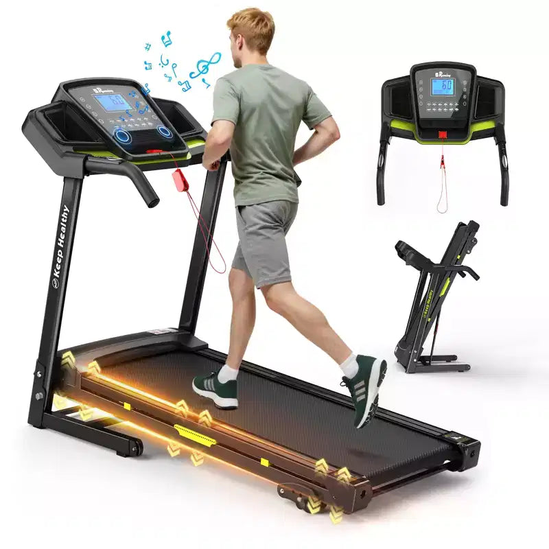 Tapis roulant pliable GDFStudio Velocity avec écran LED et inclinaison manuelle