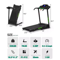 Tapis roulant pliable GDFStudio Velocity avec écran LED et inclinaison manuelle