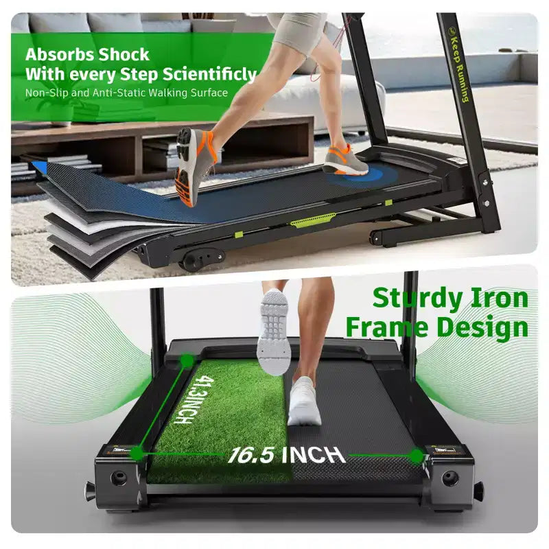 Tapis roulant pliable GDFStudio Velocity avec écran LED et inclinaison manuelle
