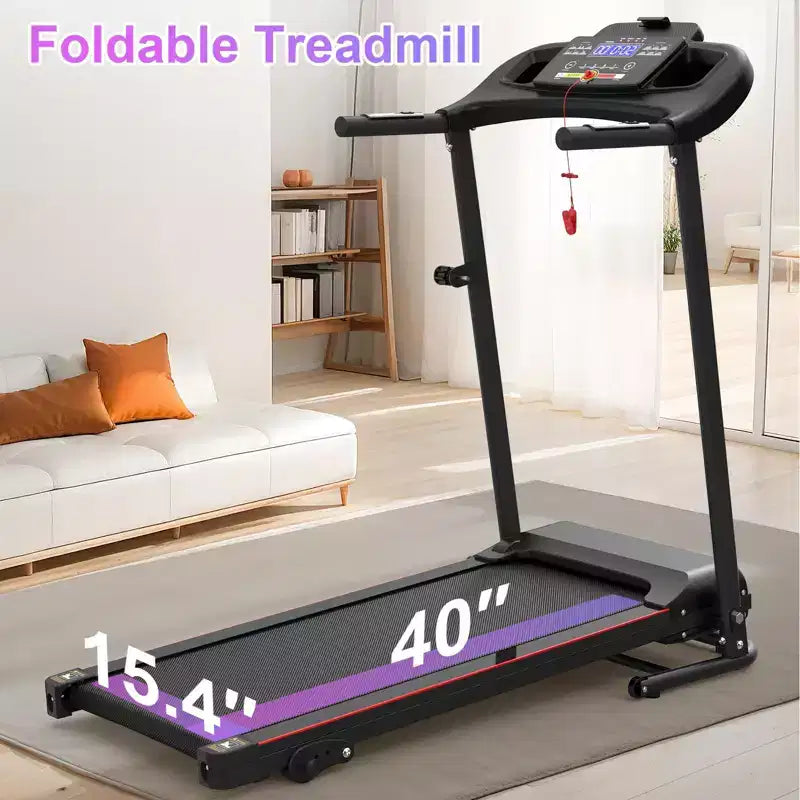 Tapis de course pliable compact GDFStudio Georgena avec écran ACL et inclinaison manuelle