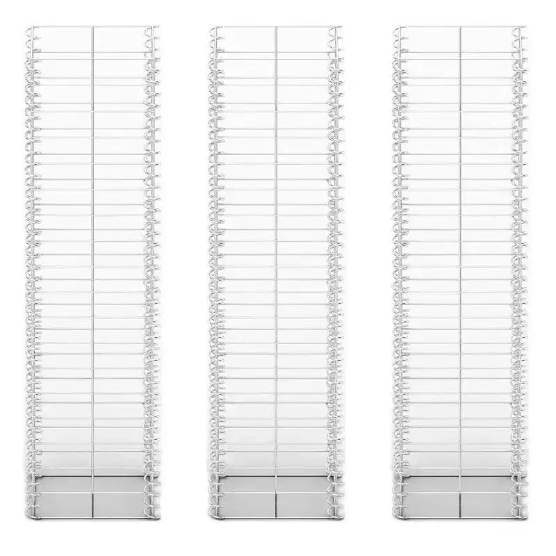 vidaXL Ensemble de gabions 3 pièces en fil galvanise 9,8x9,8x39,4