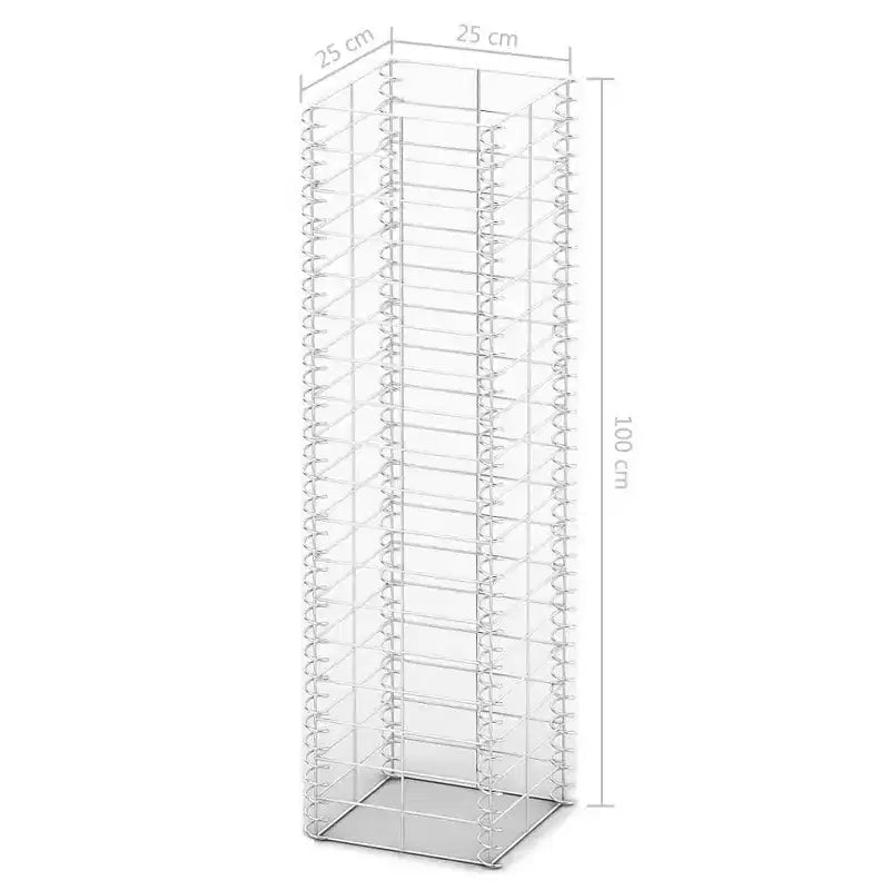 vidaXL Ensemble de gabions 3 pièces en fil galvanise 9,8x9,8x39,4