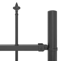vidaXL Clôture de jardin gris 1,7 x 1,5 m Acier enduit de poudre