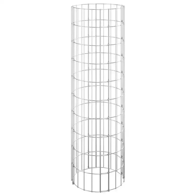 vidaXL Poteau de gabion circulaire en acier galvanisé 11,8x39,4